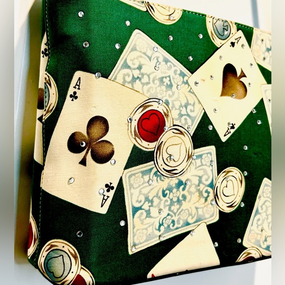 Fun Kitschy Playing Cards Poker Bridge Party Casino Purse Handbag - Picture 3 of 9